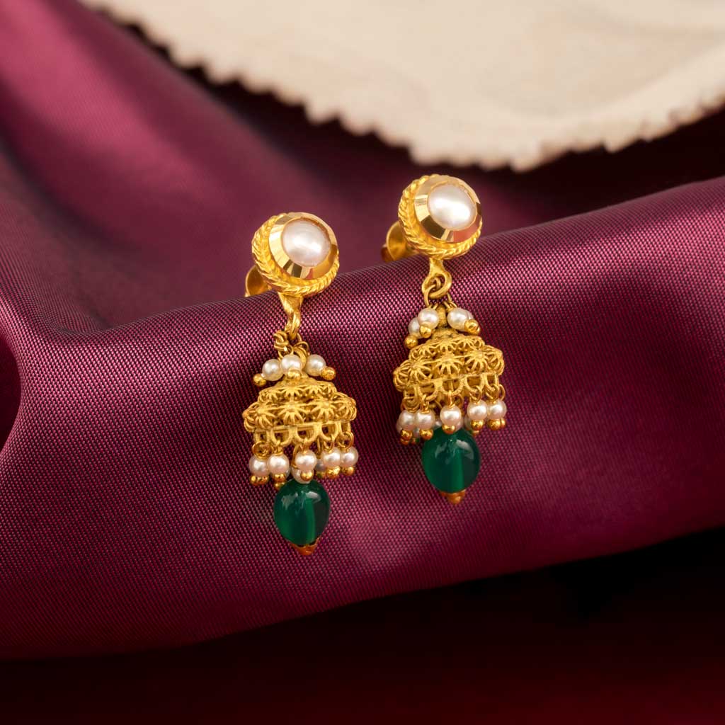 Fatima - Matte Gold Earrings | Gulaal Ethnic Indian Designer Jewels | Buy  Earrings Online | Pan India and Global Delivery – Gulaal Jewels